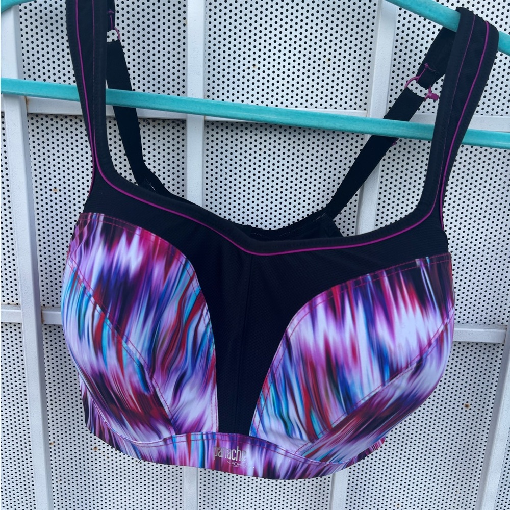 Set of 2-Panache sport Bra 38 underwire 5021A back 3 hook & eye close, adj strap